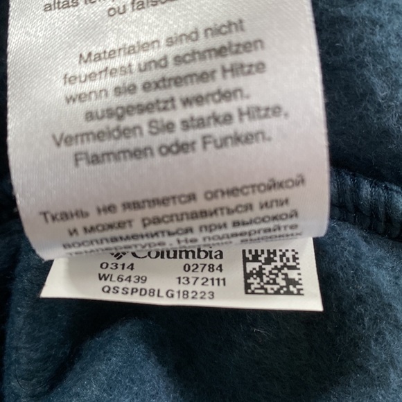 Columbia Blue Benton Springs Full Zip Fleece Jacket w Palm Tree & Moon logo - Picture 8 of 11